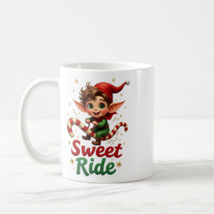 Sweet Ride Elf Christmas Mug