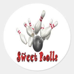 Sweet Rolls Bowling Classic Round Sticker
