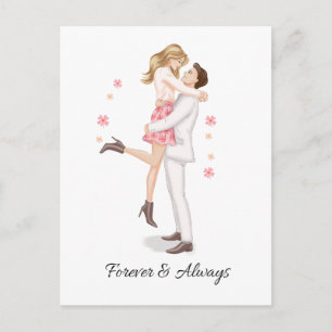 Sweet Romantic Couple Love Postcard