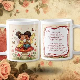 Sweet Romantic Fairies and Love Poem Coffee Mug