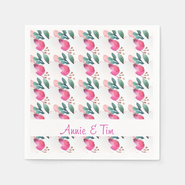 Sweet rose bud art napkin (Front)