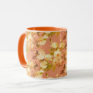 Sweet Roses on Red Mug