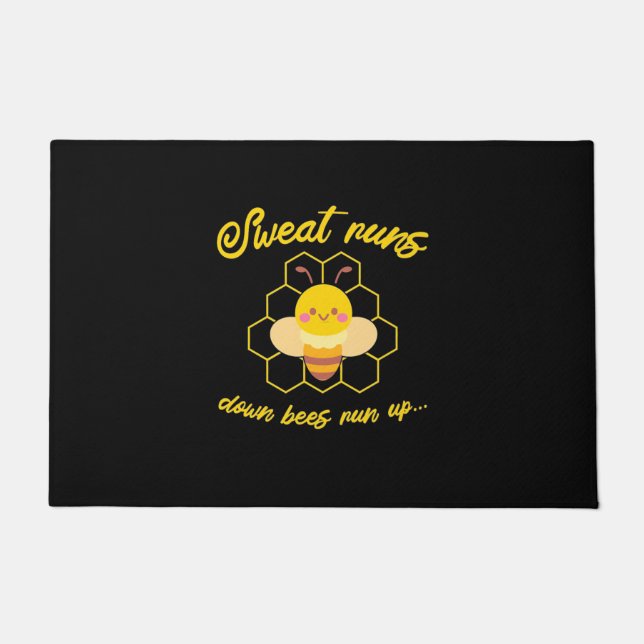 Sweet Runs Down Bees Run Up Doormat (Front)