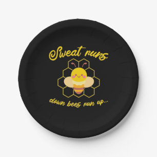 Sweet Runs Down Bees Run Up Paper Plate