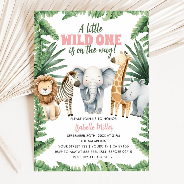 Sweet Safari Animals Baby Shower Invitation (Sweet Safari Animals Baby Shower Invitation)