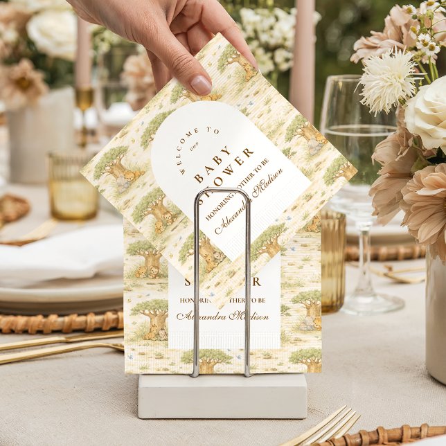 Sweet Safari Animals Baby Shower Napkin (Creator Uploaded)