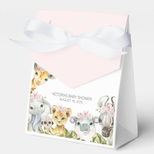 Sweet Safari Girl Baby Shower Favour Box (Creator Uploaded)