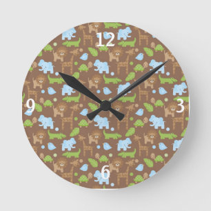 Sweet Safari Jungle Animals Nursery Clock