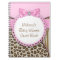 Sweet Safari Pink and Brown Baby Shower Guest Book