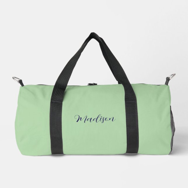 Sweet sage green  duffle bag (Front)