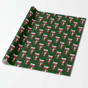 Sweet Saint Nicholas With Flag  Of Poland Wrapping Paper
