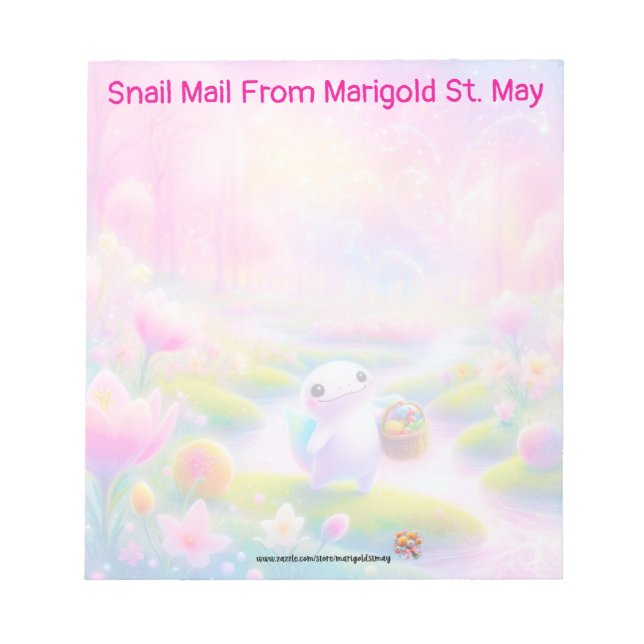 Sweet Salamander Floral Notepad (Front)