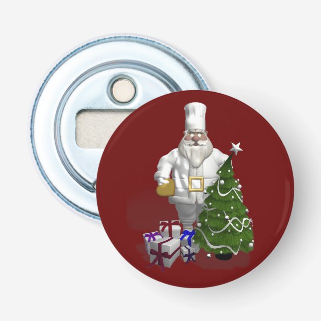 Sweet Santa Claus Chef Bottle Opener (Front)