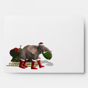 Sweet Santa Claus Elephant Envelopes