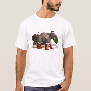 Sweet Santa Claus Elephant T-Shirt