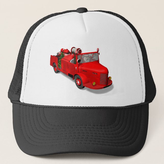 Sweet Santa Claus Fireman Trucker Hat (Front)