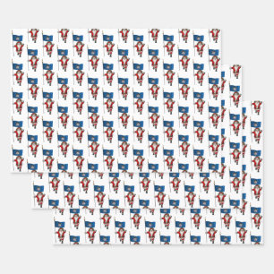 Sweet Santa Claus Visits Utah Wrapping Paper Sheet