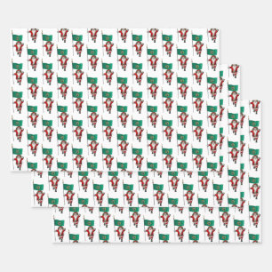Sweet Santa Claus Visits Washington Wrapping Paper Sheet