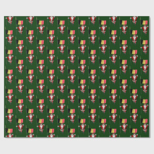 Sweet Santa Claus With Ensign Of Belgium Wrapping Paper