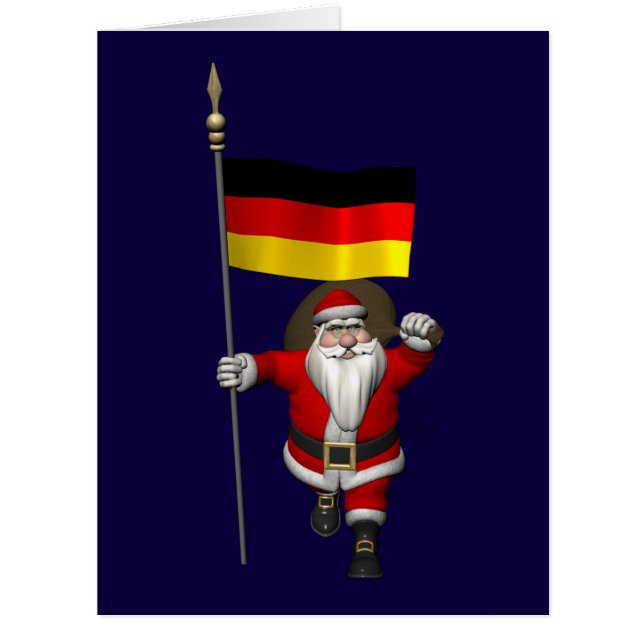 Sweet Santa Claus With Ensign Of Germany (Front)