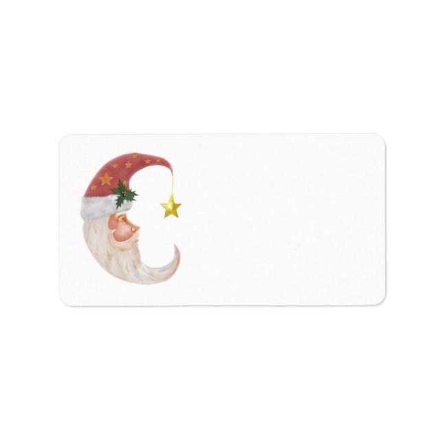 Sweet Santa Half Moon - add your own text Label (Front)