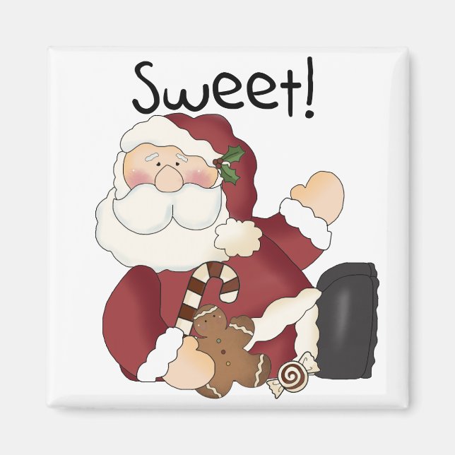 Sweet Santa Holiday Tshirts and Gifts Magnet (Front)