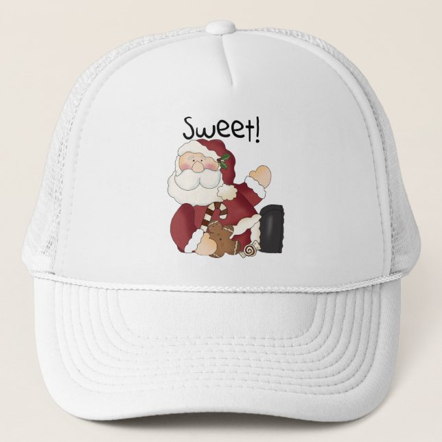 Sweet Santa Holiday Tshirts and Gifts Trucker Hat (Front)