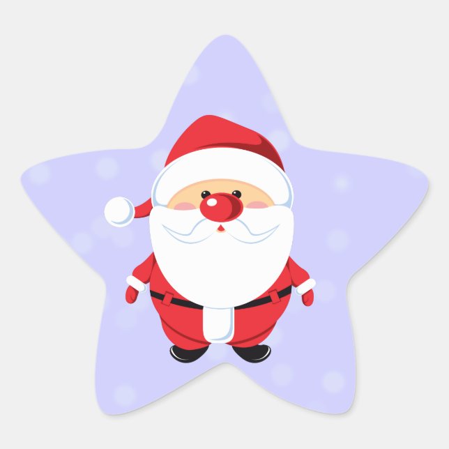 sweet Santa Star Sticker (Front)