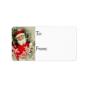Sweet Santa Vintage Gift Tag