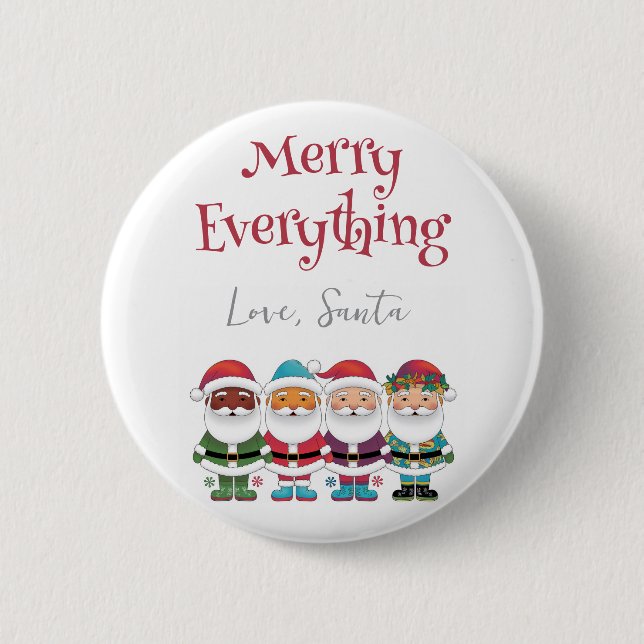 Sweet Santas 6 Cm Round Badge (Front)