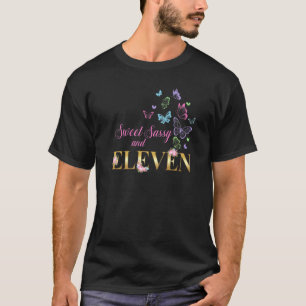 Sweet Sassy And Eleven Birthday For Girls 11th Bd T-Shirt