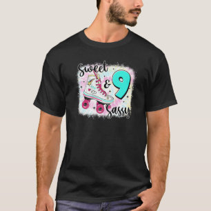 Sweet Sassy And Nine Birthday For Girls Skater T-Shirt