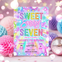 Sweet Sassy And Seven Neon Glow 7th Birthday Party