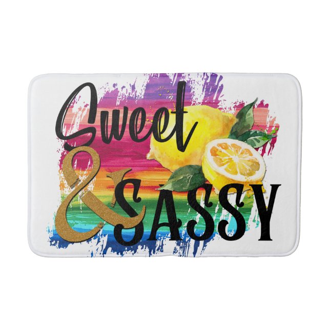 Sweet & Sassy Bath Mat (Front)