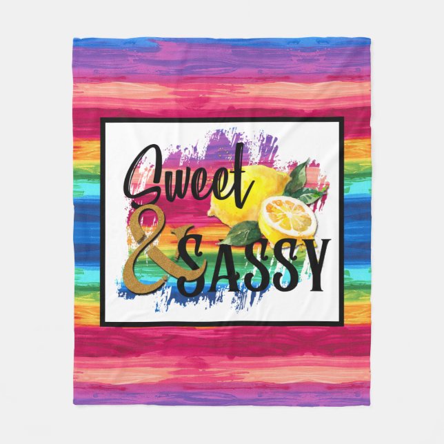 Sweet & Sassy Fleece Blanket (Front)