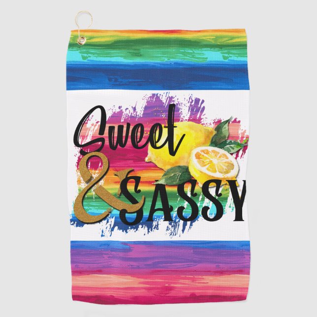 Sweet & Sassy Golf Towel (Front)