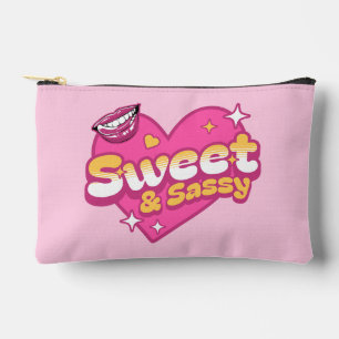 Sweet & Sassy Retro Heart Accessory Pouch