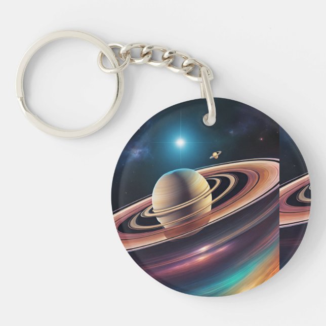Sweet Saturn Key-chains Key Ring (Front)