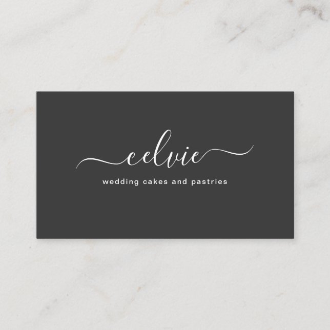 Sweet Savvy Chic Elegant Minimalist Business Card (Front)