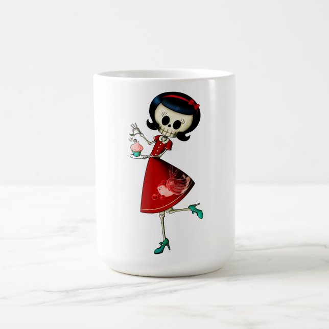 Sweet & Scary Skeleton Girl Coffee Mug (Center)