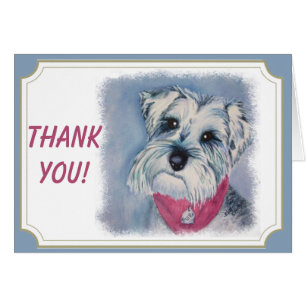 SWEET SCHNAUZER PUPPY DOG THANK YOU
