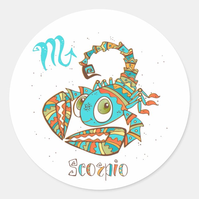 Sweet Scorpio Scorpion Classic Round Sticker (Front)