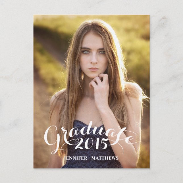 Sweet Script | Graduation Party Invitation (Front)