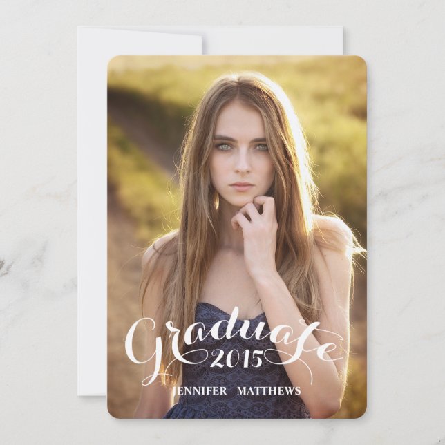 Sweet Script | Graduation Party Invitation (Front)