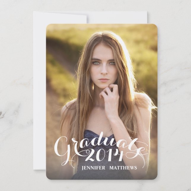 Sweet Script | Graduation Party Invitation (Front)