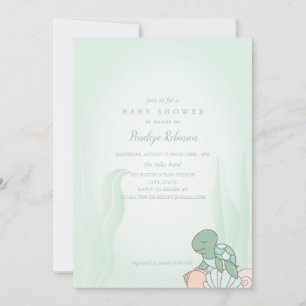 Sweet Sea Turtle Baby Shower Invitation