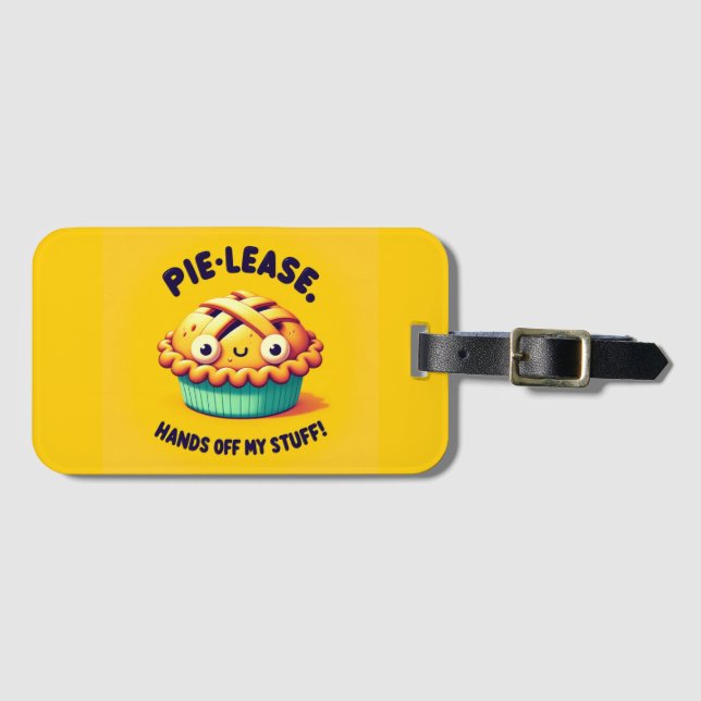 Sweet Security - Pie-Themed Luggage Tag (Front Horizontal)