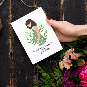 Sweet Sentimental Baby Message for Expecting Mom Card