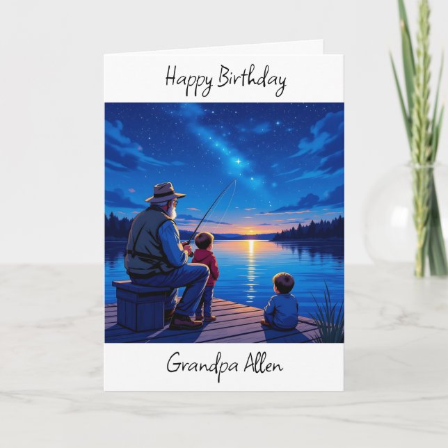 Sweet Sentimental Birthday for Grandpa Card (Front)