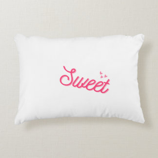 “Sweet Serenity: White Decorative Pillow” Decorative Cushion